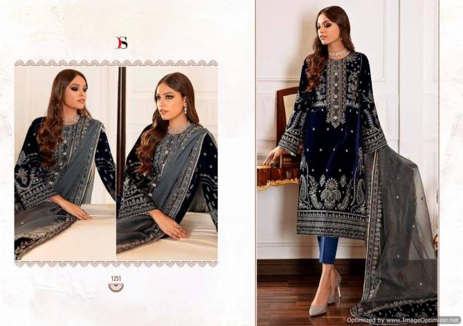 Deepsy Maria B Velvet Winter Festive Wear Velvet Pakistani Salwar Kameez Collection
